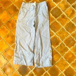 Janie and Jack cotton pants size 5 t, blue white gray striped